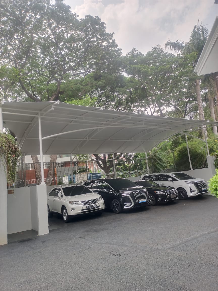 Kanopi Membran Parkiran Jakarta Modern