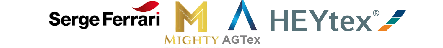 Logo Serge Ferrari, Mighty, Agtex, Heytex - Srijaya Canopy